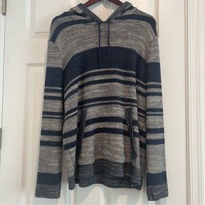 Lucky Brand Knit Stripped Blanket Hoodie Men Size large Style 7M50678